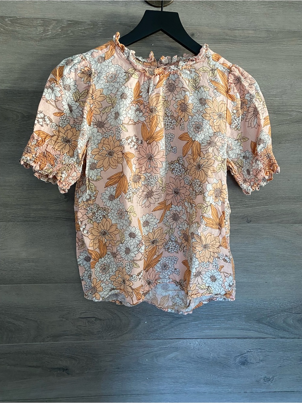 J. Crew Linen Floral Top